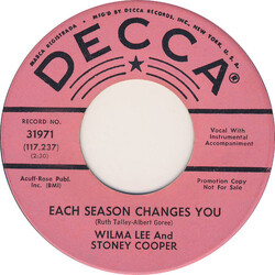 Wilma Lee & Stoney Cooper Each Season Changes You USED VINYL 7INCH 45 RPM SINGLE PROMO