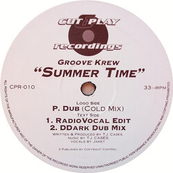 Groove Krew Summer Time USED VINYL 12INCH 33 S RPM