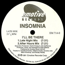 Insomnia I'll Be There VINYL 12" USED