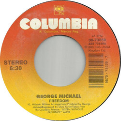 George Michael Freedom USED VINYL 7INCH 45 RPM SINGLE STYRENE