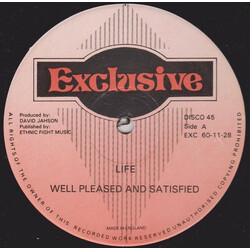 Well Pleased And Satisfied / Bobo Shanty Life / Joe Grine Vinyl 12" USED