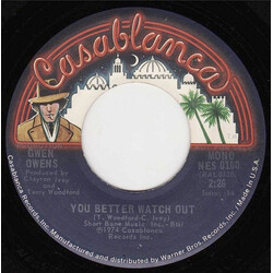 Gwen Owens You Better Watch Out USED VINYL 7INCH 45 RPM PROMO