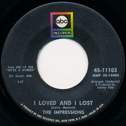 The Impressions I Loved And I Lost / Up Up And Away USED VINYL 7INCH 45 RPM
