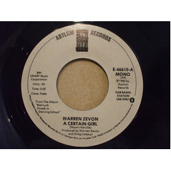 Warren Zevon A Certain Girl USED VINYL 7INCH 45 RPM SINGLE PROMO
