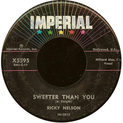 Ricky Nelson (2) Sweeter Than You / Just A Little Too Much Vinyl 7" USED