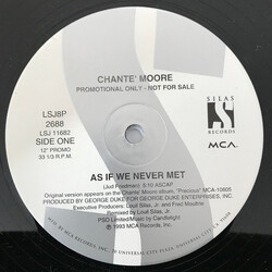 Chanté Moore As If We Never Met USED VINYL 12INCH 33 S RPM PROMO
