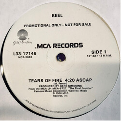Keel Tears Of Fire USED VINYL 12INCH 33 S RPM SINGLE PROMO STEREO