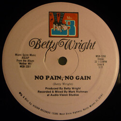 Betty Wright No Pain, No Gain VINYL 12" USED