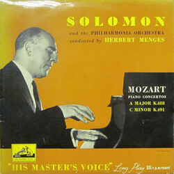 Solomon (6) / Philharmonia Orchestra Mozart Piano Concertos, A Major K.488, C Minor K.491 Vinyl LP USED