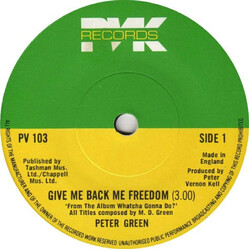 Peter Green (2) Give Me Back My Freedom USED VINYL 7INCH 45 RPM SINGLE