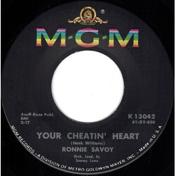 Ronnie Savoy Your Cheatin' Heart / Jungle Love Call USED VINYL 7INCH 45 RPM SINGLE