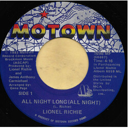 Lionel Richie All Night Long (All Night) USED VINYL 7INCH 45 RPM SINGLE