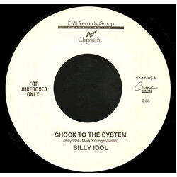 Billy Idol Shock To The System USED VINYL 7INCH 45 RPM SINGLE JUKEBOX