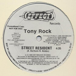 Tony Rock Street Resident USED VINYL 12INCH 33 S RPM PROMO STEREO