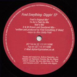 Fred Everything Diggin' EP USED VINYL 12INCH EP 33 S RPM