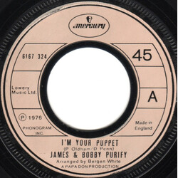 James & Bobby Purify I'm Your Puppet USED VINYL 7INCH 45 RPM