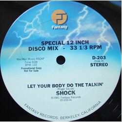 Shock (3) Let Your Body Do The Talkin' USED VINYL 12INCH 33 S RPM PROMO