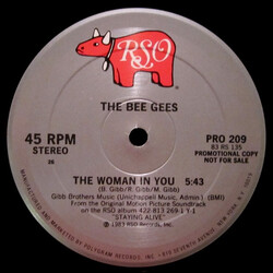 Bee Gees The Woman In You USED VINYL 12INCH 45 RPM PROMO