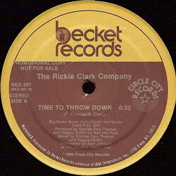 The Rickie Clark Company Time To Throw Down VINYL 12" USED