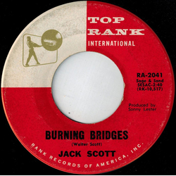 Jack Scott Burning Bridges / Oh, Little One Vinyl 7" USED