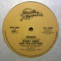Bobby Jimmy And The Critters Snake USED VINYL 12INCH 33 S RPM