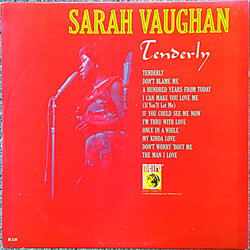 Sarah Vaughan Tenderly Vinyl LP USED
