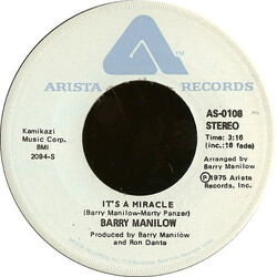 Barry Manilow It's A Miracle USED VINYL 7INCH 45 RPM SINGLE