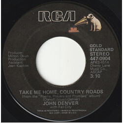 John Denver / Fat City Take Me Home, Country Roads USED VINYL 7INCH 45 RPM SINGLE REISSUE STEREO