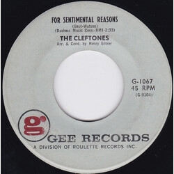 The Cleftones For Sentimental Reasons / 'Deed I Do USED VINYL 7INCH 45 RPM SINGLE
