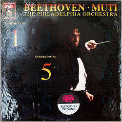 Ludwig van Beethoven / Riccardo Muti / The Philadelphia Orchestra Symphonies No. 1 & No. 5 Vinyl LP USED