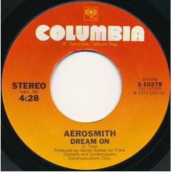 Aerosmith Dream On USED VINYL 7INCH 45 RPM SINGLE REISSUE STYRENE