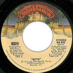 Kiss Beth / Detroit Rock City USED VINYL 7INCH 45 RPM SINGLE STYRENE STEREO
