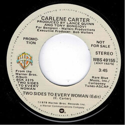Carlene Carter Two Sides To Every Woman Vinyl 7" USED