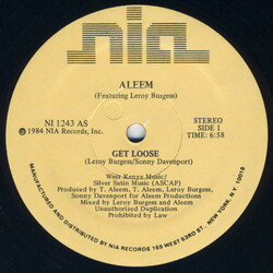 Aleem / Leroy Burgess Get Loose VINYL 12" USED