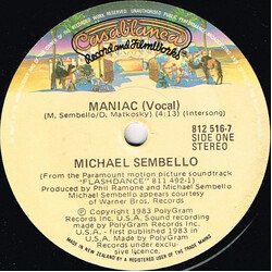 Michael Sembello Maniac USED VINYL 7INCH 45 RPM SINGLE STEREO