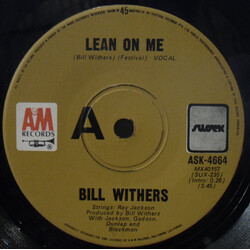 Bill Withers Lean On Me USED VINYL 7INCH SINGLE 45 RPM