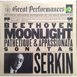 Ludwig van Beethoven / Rudolf Serkin Moonlight, Pathetique & Appassionata Sonatas Vinyl LP USED