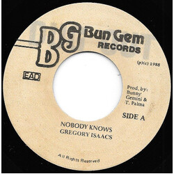 Gregory Isaacs Nobody Knows USED VINYL 7INCH 45 RPM