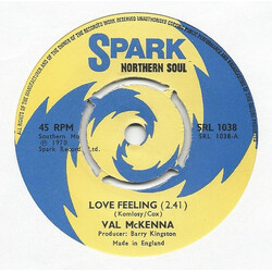 Val McKenna Love Feeling USED VINYL 7INCH 45 RPM SINGLE REISSUE
