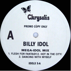 Billy Idol Mega-Idol Mix USED VINYL 12INCH 45 RPM PROMO SINGLE SIDED MIXED