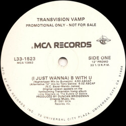 Transvision Vamp (I Just Wanna) B With U USED VINYL 12INCH PROMO 33 S RPM