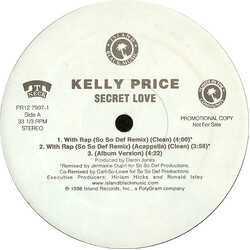 Kelly Price Secret Love USED VINYL 12INCH 33 S RPM PROMO STEREO