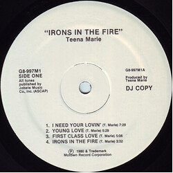 Teena Marie Irons In The Fire Vinyl LP USED