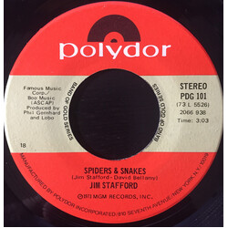 Jim Stafford Spiders And Snakes / My Girl Bill USED VINYL 7INCH REISSUE