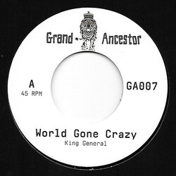 King General / Adam Prescott World Gone Crazy / Dub Gone Crazy USED VINYL 7INCH 45 RPM SINGLE STEREO