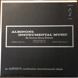 Telemann Society Orchestra / Tomaso Albinoni Instrumental Music Vinyl LP USED