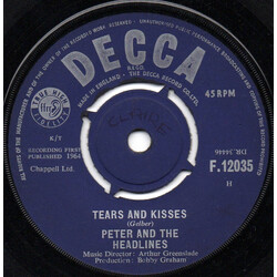Peter And The Headlines Tears And Kisses USED VINYL 7INCH SINGLE