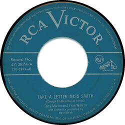 Tony Martin (3) / Fran Warren Take A Letter Miss Smith USED VINYL 7INCH 45 RPM SINGLE
