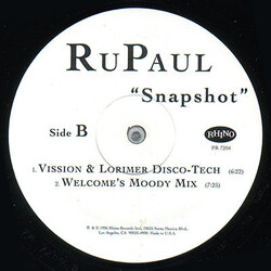 RuPaul Snapshot USED VINYL 12INCH PROMO 33 S RPM