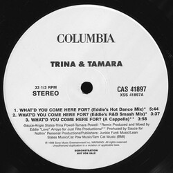 Trina & Tamara What'd You Come Here For? (Remixes) USED VINYL 12INCH SINGLE PROMO